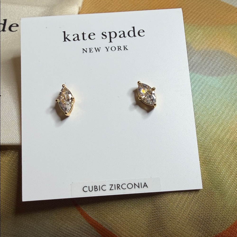 kate spade Gold Marquise Cubic Zirconia Stud Earrings